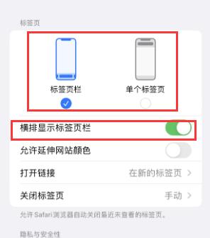 辽宁iPhone授权维修分享Safari浏览器如何切换标签栏位置 